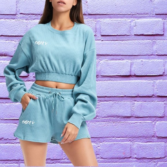 eneriwear Pants - 2PC BIKER SHORTS AND LONG SLEEVE